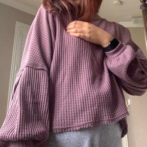 Waffle-Knit Backless Top